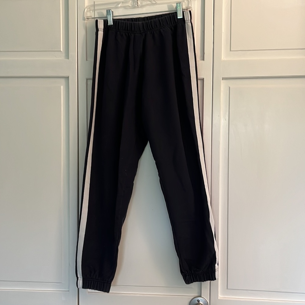 John Galt red and white striped sweatpants / joggers. One size.